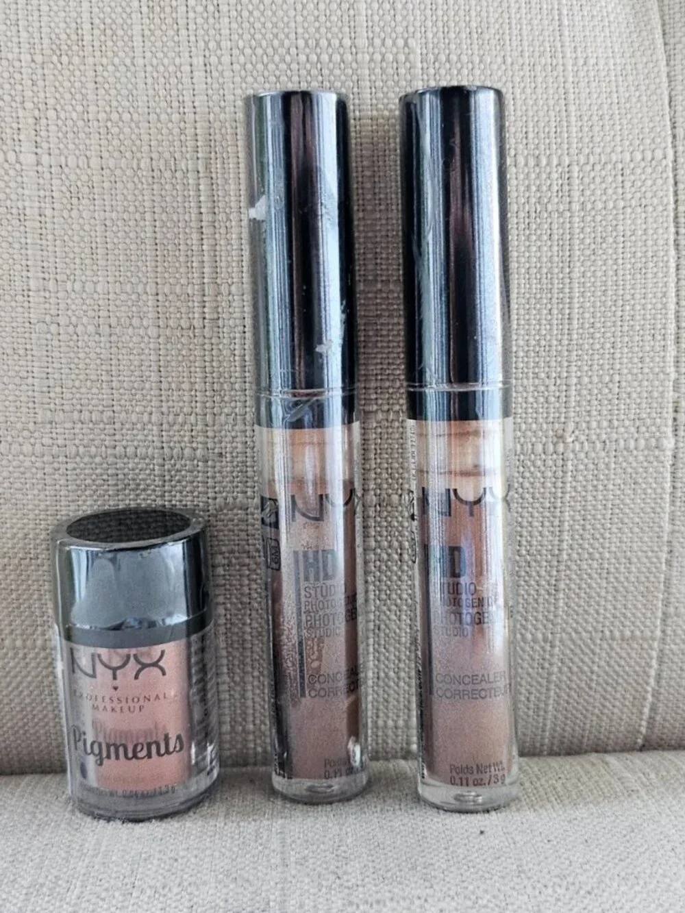 Lot of 3 NYX HD Photogenic Concealer Pigment Professional Make Up